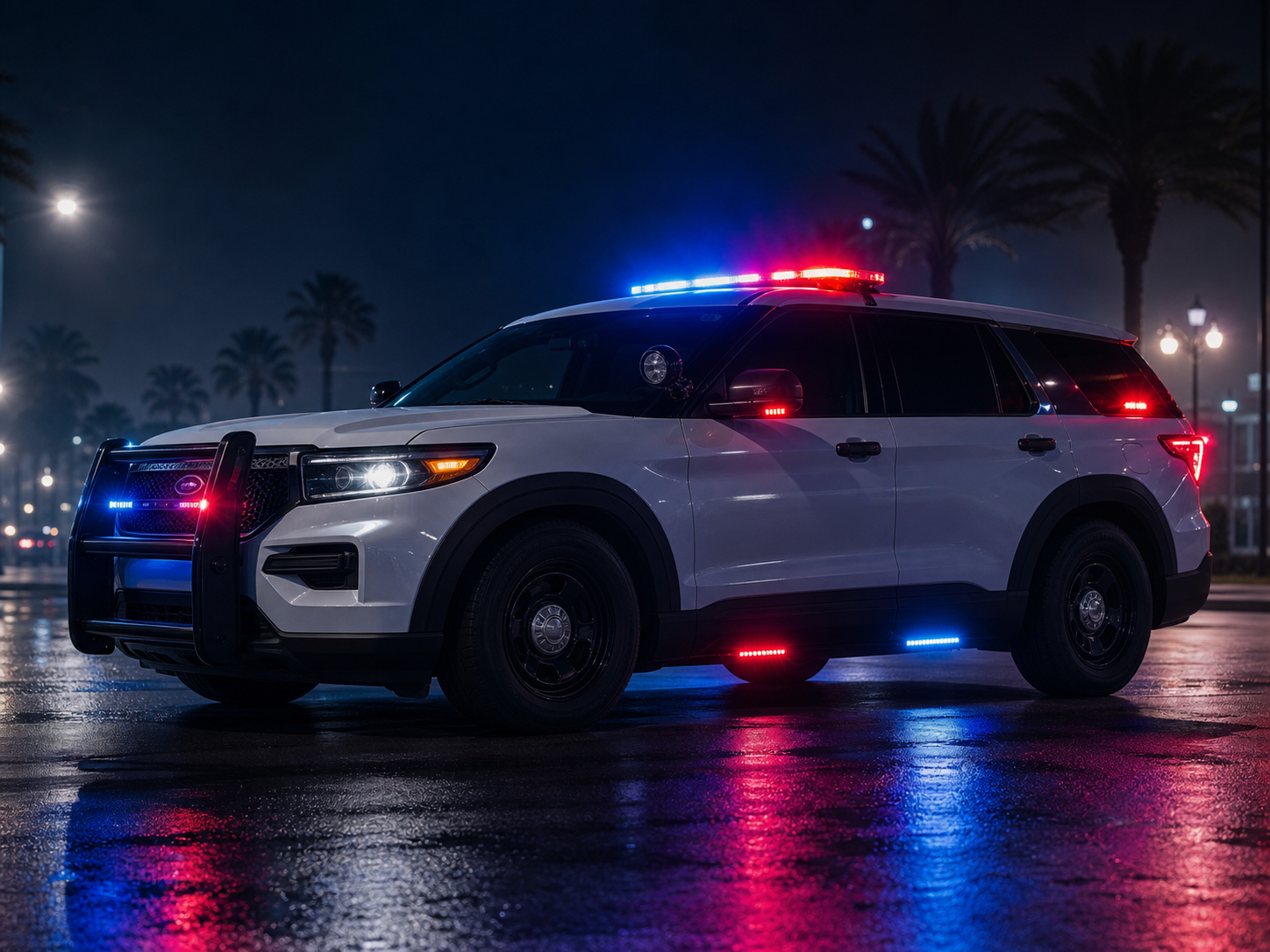 Clearwater emergency vehicle at night